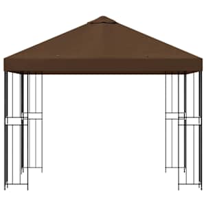 Altán 3 x 3 m Hnědá Polyester a ocel 190 gsm - obrázek 4