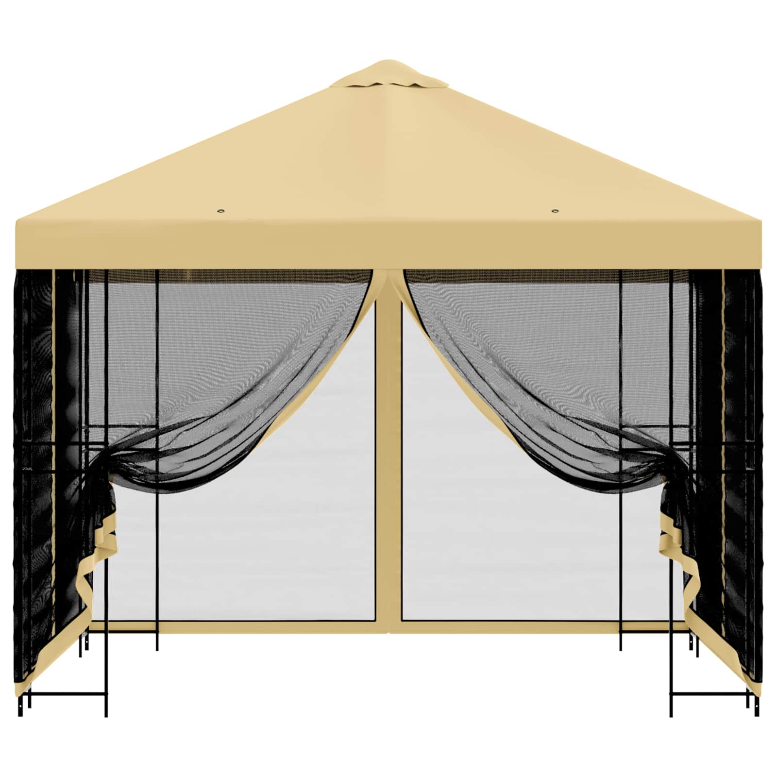 Tuin Gazebo met Zijwanden 3 x 3 m Crèmekleurig image 5