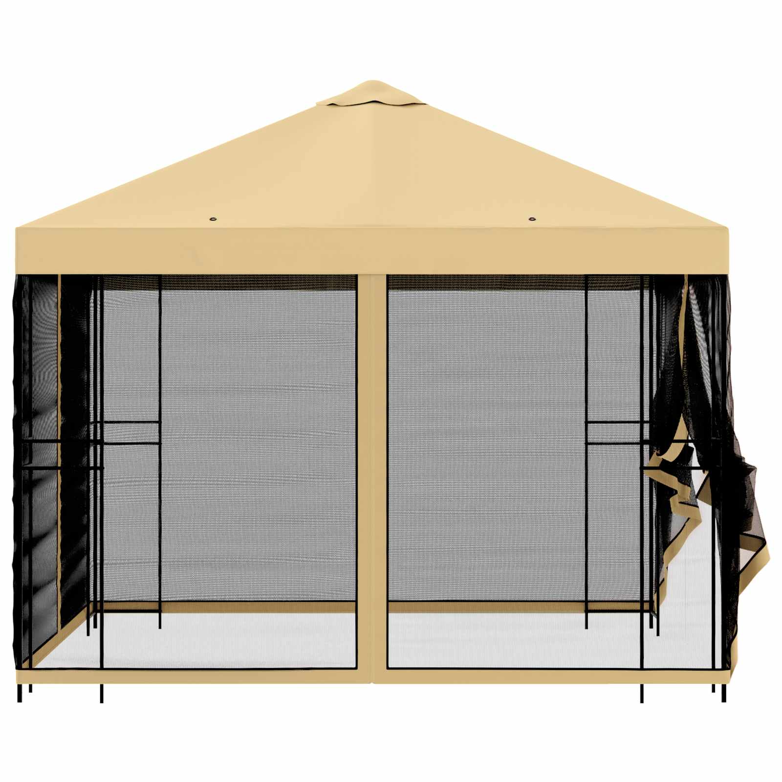 Tuin Gazebo met Zijwanden 3 x 3 m Crèmekleurig image 6