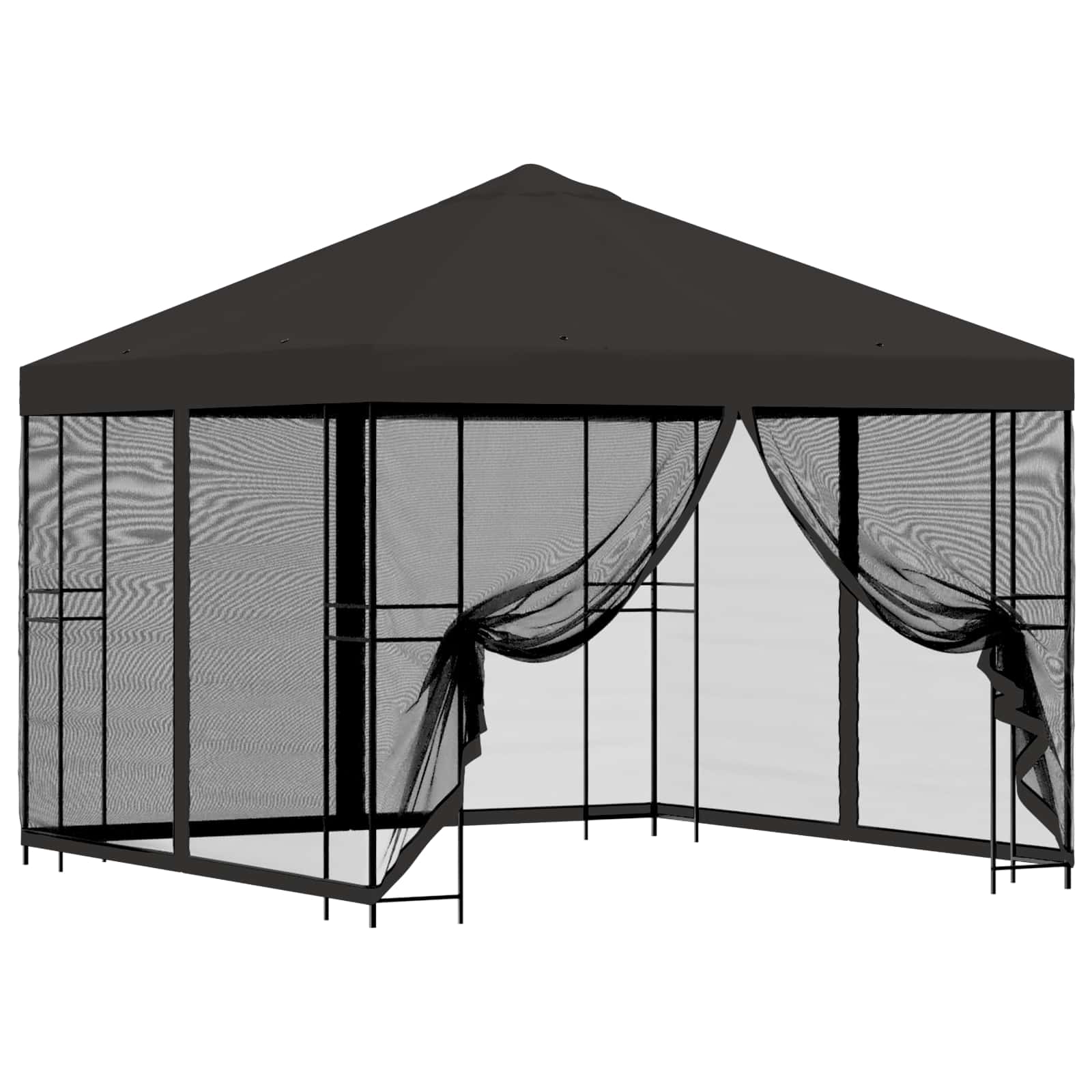 Tuin Gazebo met Zijwanden 3 x 3 m Antracietkleurig image 2