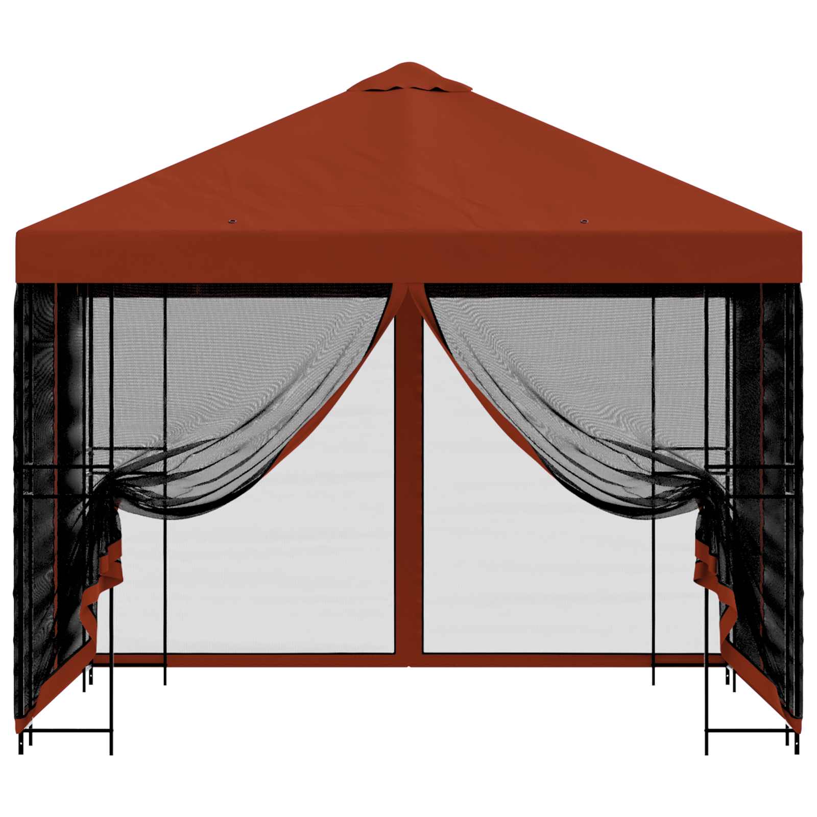 Tuin Gazebo met Zijwanden 3 x 3 m Terracotta Polyester en staal image 5