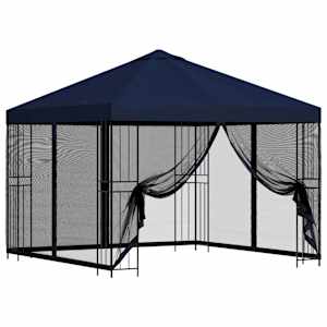 vidaXL Aia telk k&uuml;lgseintega 3 x 3 m Sinine Pol&uuml;ester ja teras 190 gsm