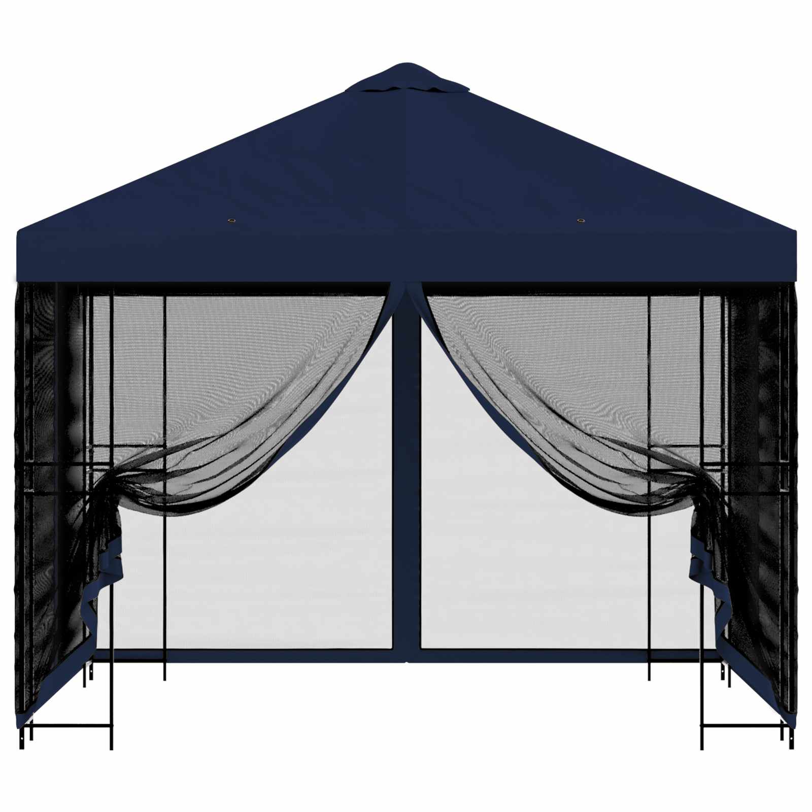 Tuin Gazebo met Zijwanden 3 x 3 m Blauw Polyester en staal image 5