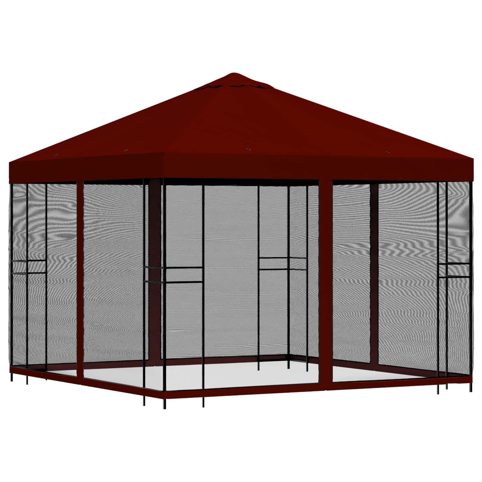 Tuin Gazebo met Zijwanden 3 x 3 m Bordeauxrood image 3