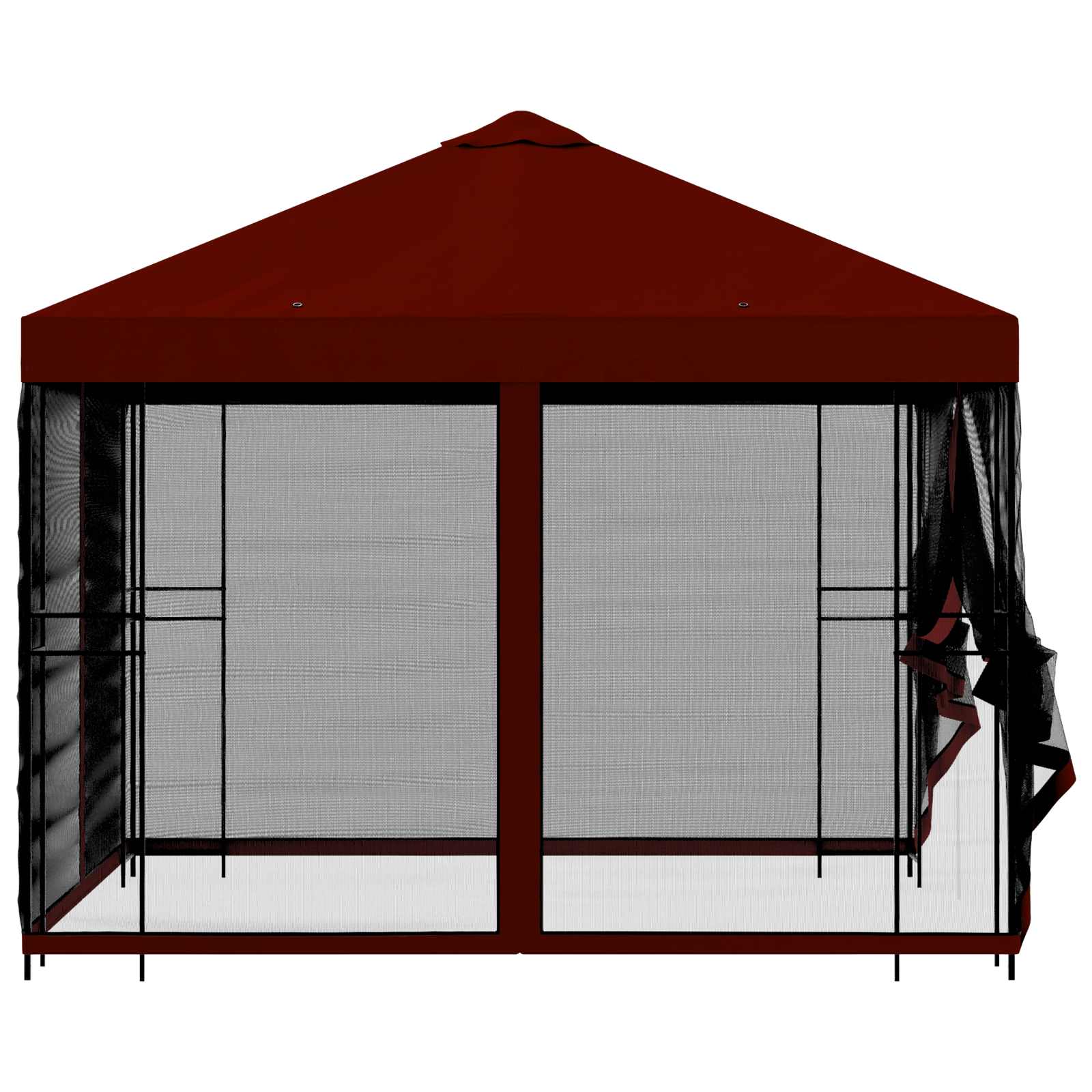 Tuin Gazebo met Zijwanden 3 x 3 m Bordeauxrood image 6