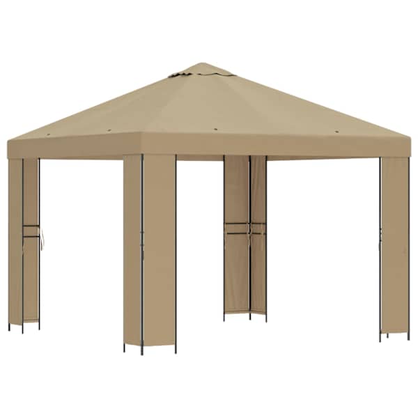 vidaXL Paviljon 3 x 3 m Beež Pol&uuml;ester ja teras 190 gsm