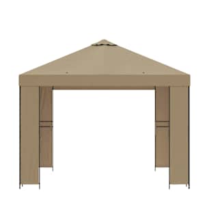 Altán 3 x 3 m Béžová Polyester a ocel 190 gsm - obrázek 4