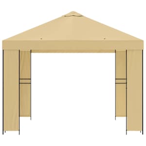 Altán 3 x 3 m Krémová Polyester a ocel 190 gsm - obrázek 4