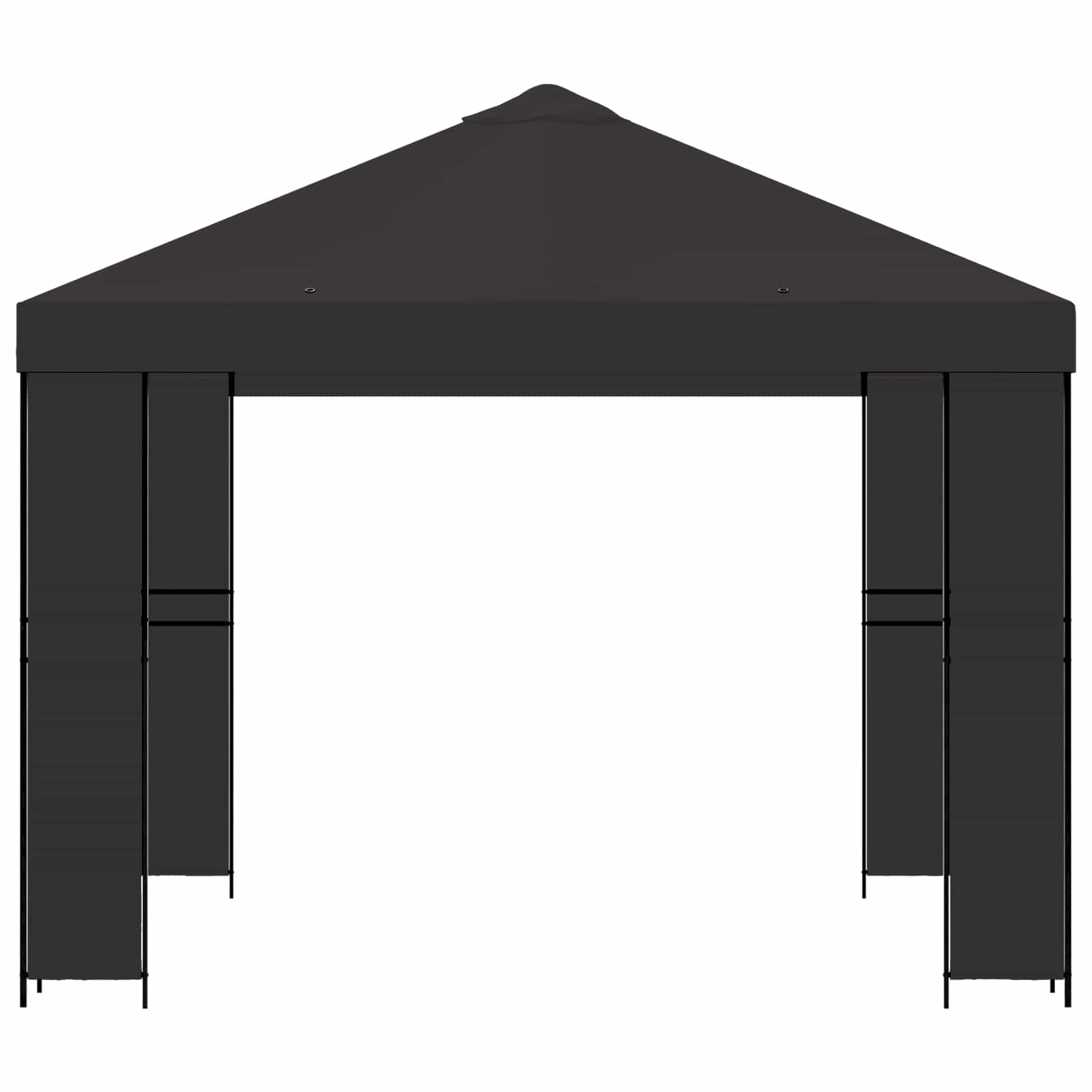 Prieel 3 x 3 m Antracietkleurig Polyester en staal 190 image 4