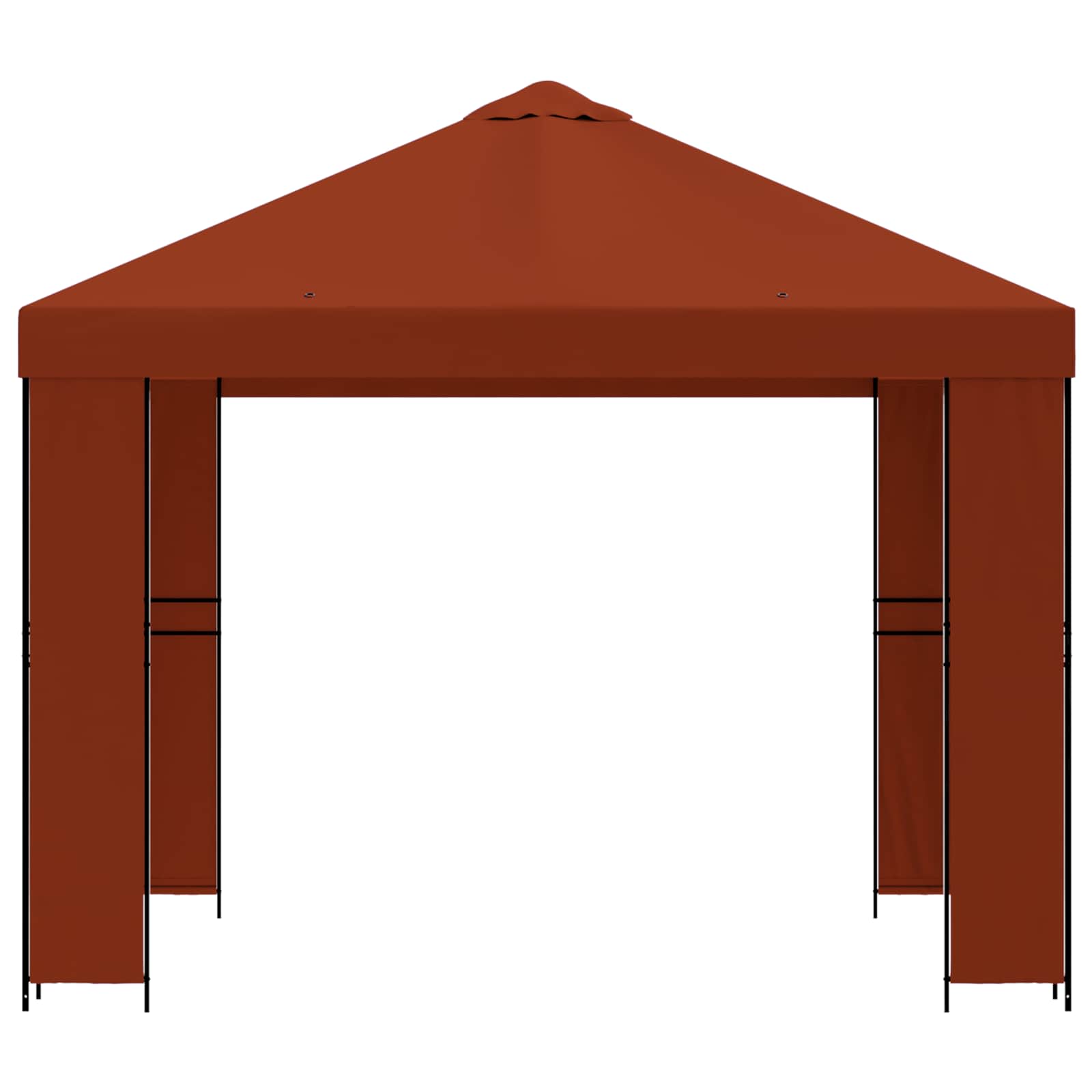Prieel 3 x 3 m Terracotta Polyester en staal 190 image 3