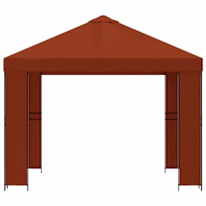 Altán 3 x 3 m Cihlová Polyester a ocel 190 gsm - obrázek 3