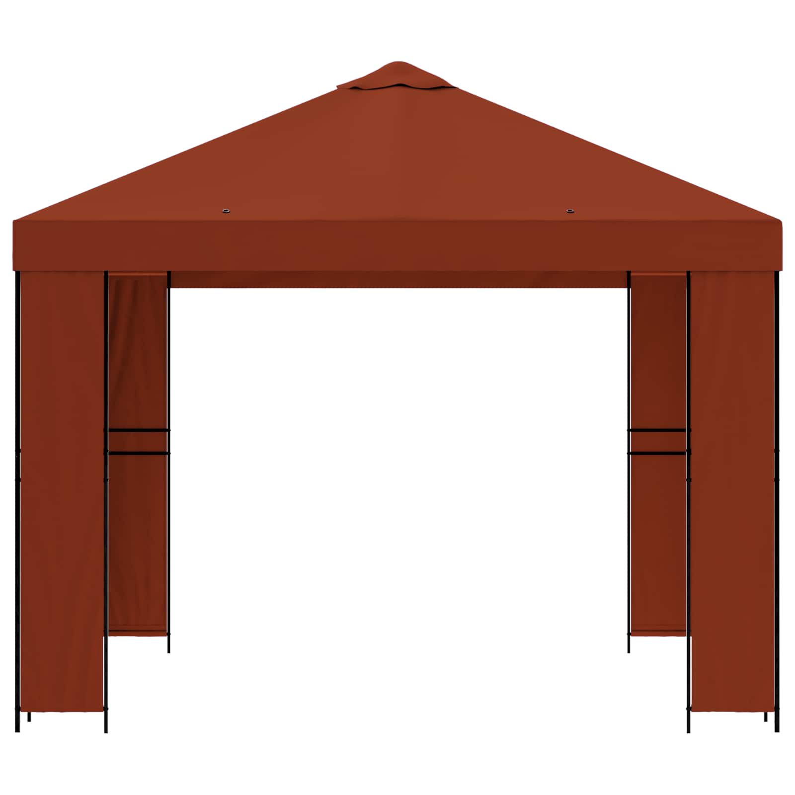 Prieel 3 x 3 m Terracotta Polyester en staal 190 image 4