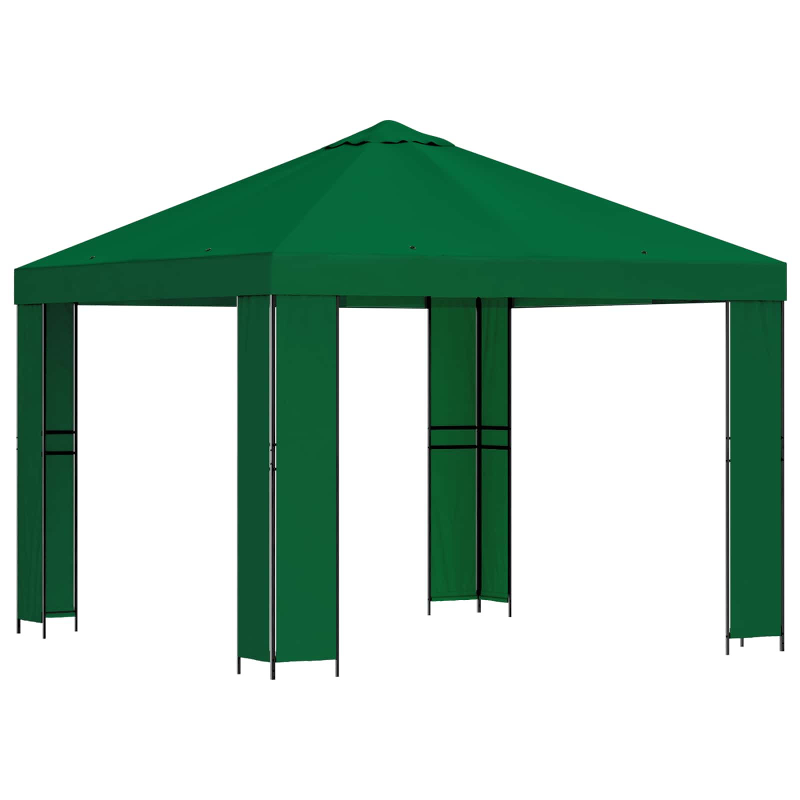 Prieel 3 x 3 m Groen Polyester en staal 190 image 2