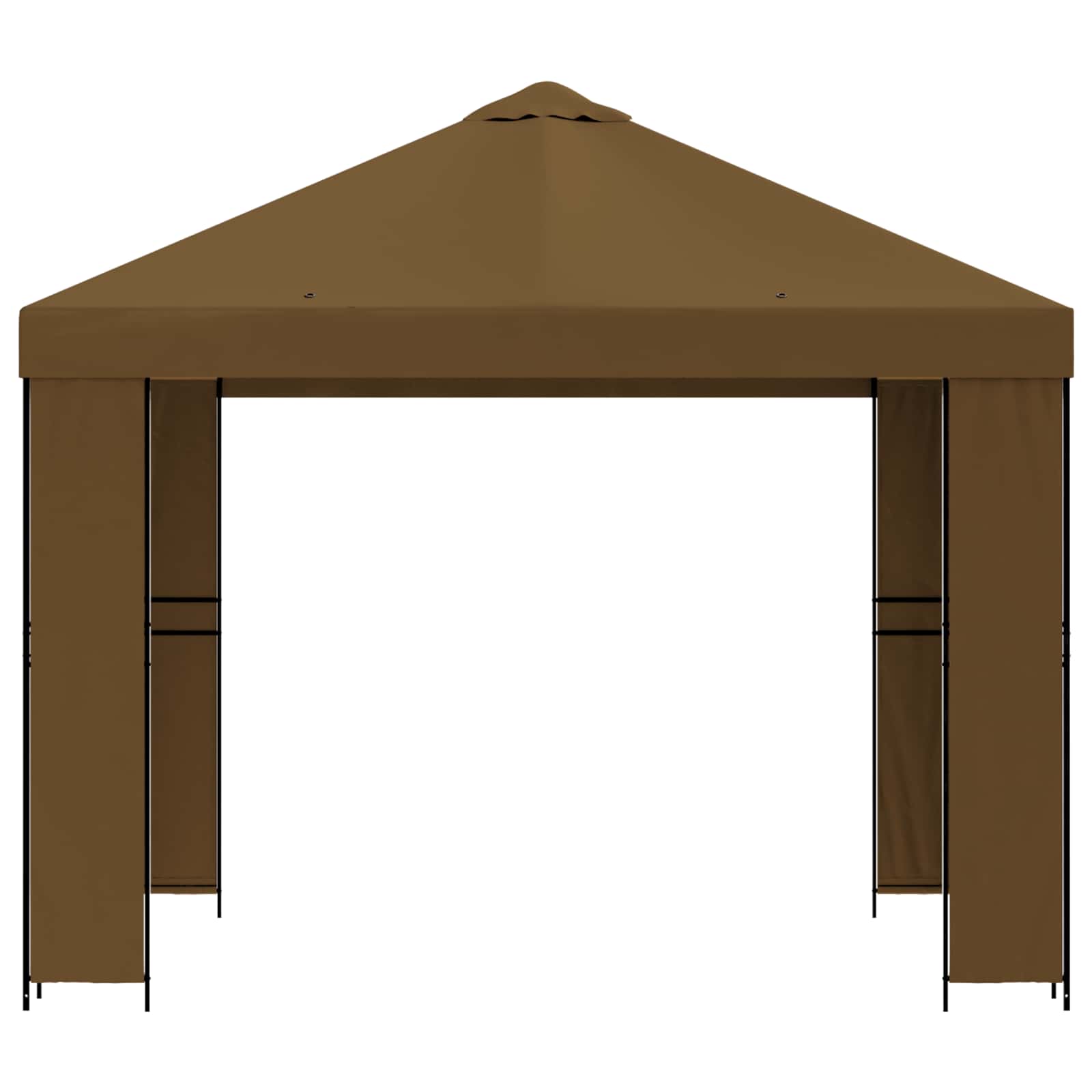 Prieel 3 x 3 m Taupe Polyester en staal 190 image 3