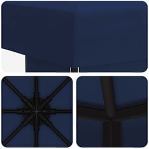 Altán 3 x 3 m Modrá Polyester a ocel 190 gsm - obrázek 5