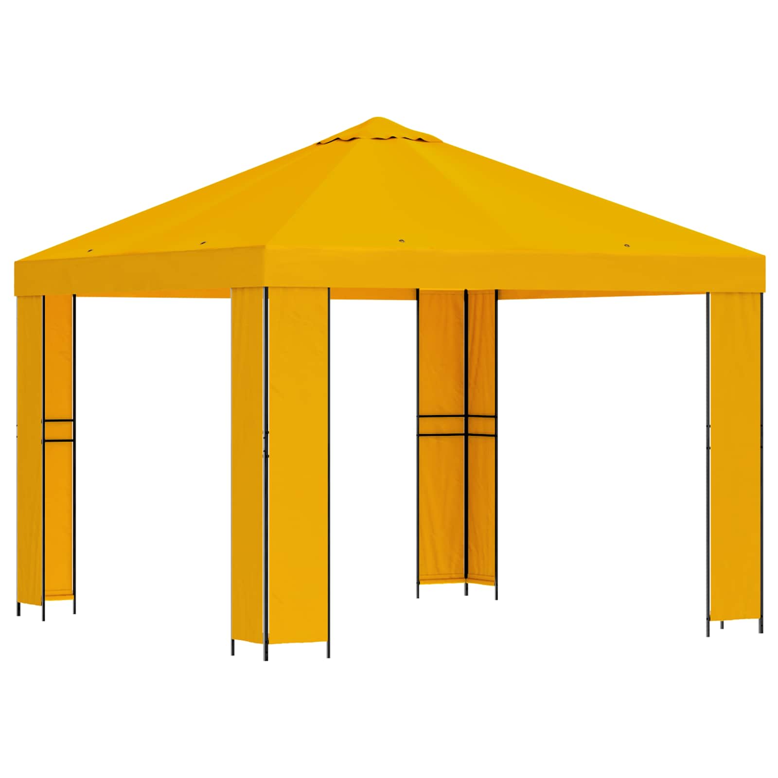 Prieel 3 x 3 m Geel Polyester en staal 190 image 2