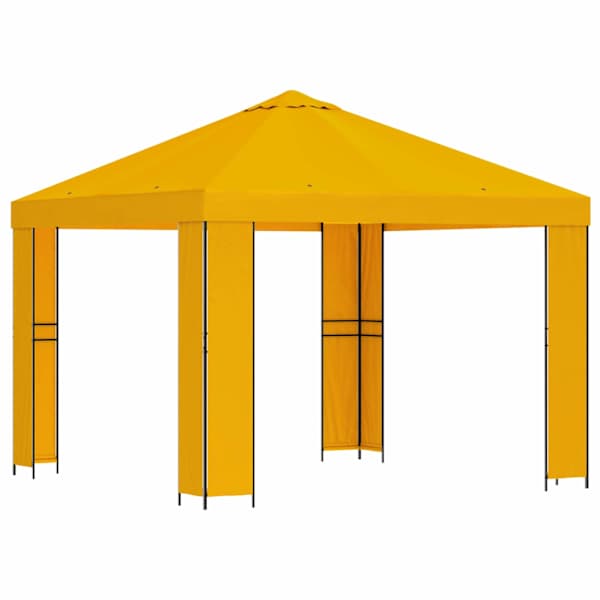 vidaXL Paviljon 3 x 3 m Kollane Pol&uuml;ester ja teras 190 gsm