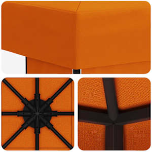 Altán 3 x 3 m Oranžová Polyester a ocel 190 gsm - obrázek 5