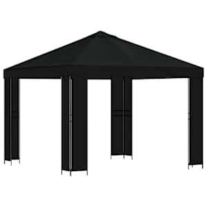 vidaXL Paviljon 3 x 3 m Must Pol&uuml;ester ja teras 190 gsm