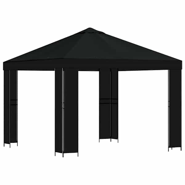 vidaXL Paviljon 3 x 3 m Must Pol&uuml;ester ja teras 190 gsm