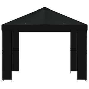 Altán 3 x 3 m Černá Polyester a ocel 190 gsm - obrázek 4