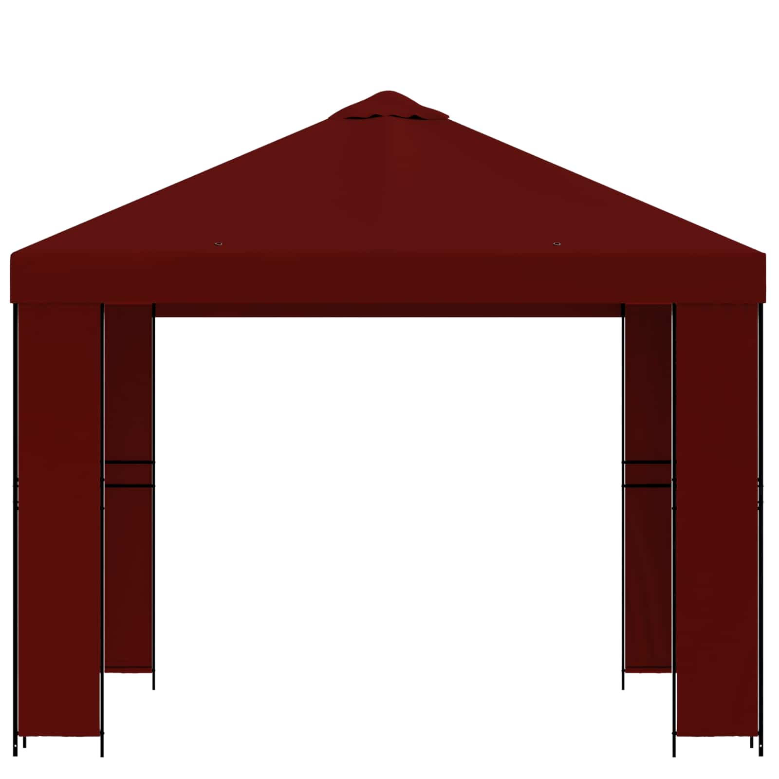 Prieel 3 x 3 m Bordeauxrood Polyester en staal 190 image 3