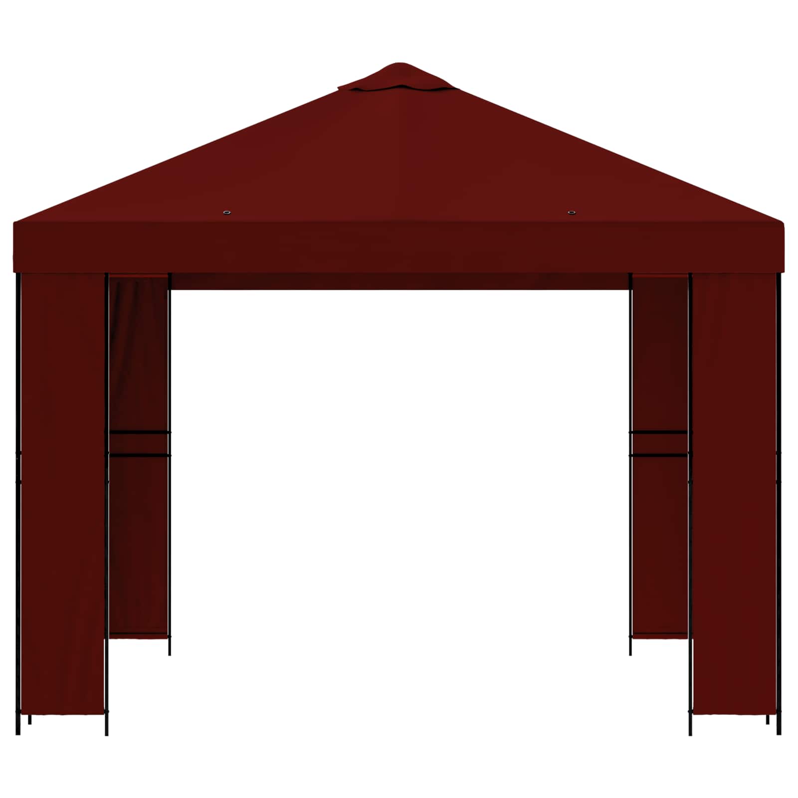 Prieel 3 x 3 m Bordeauxrood Polyester en staal 190 image 4