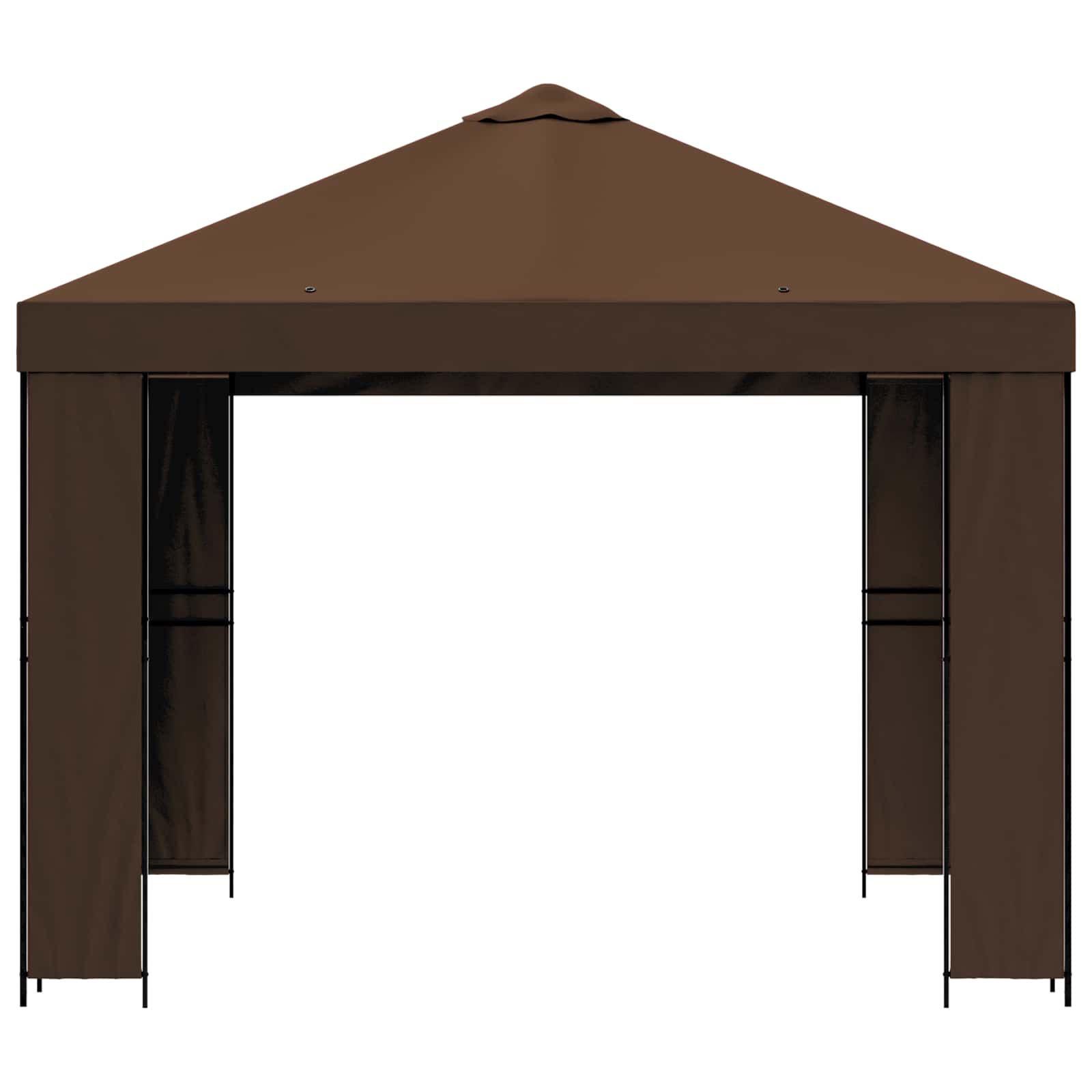 Prieel 3 x 3 m Bruin Polyester en staal 190 image 4