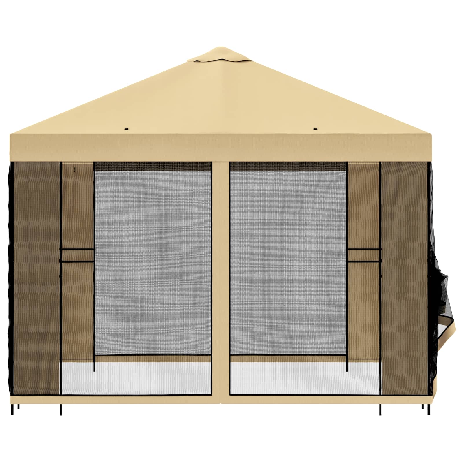 Tuin Gazebo met Zijwanden 3 x 3 m Crèmekleurig image 6