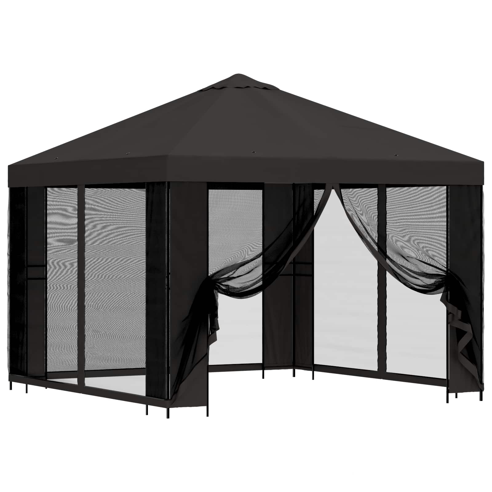 Tuin Gazebo met Zijwanden 3 x 3 m Antracietkleurig image 2