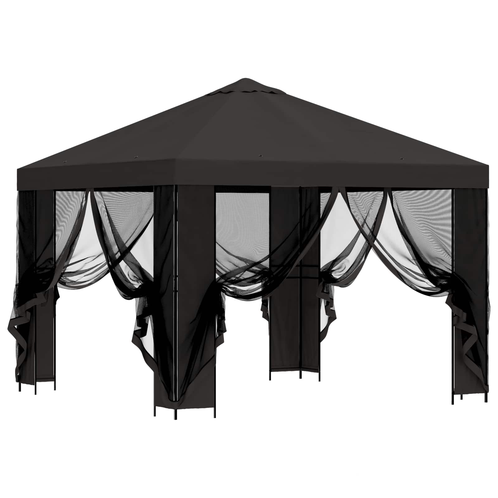 Tuin Gazebo met Zijwanden 3 x 3 m Antracietkleurig image 4