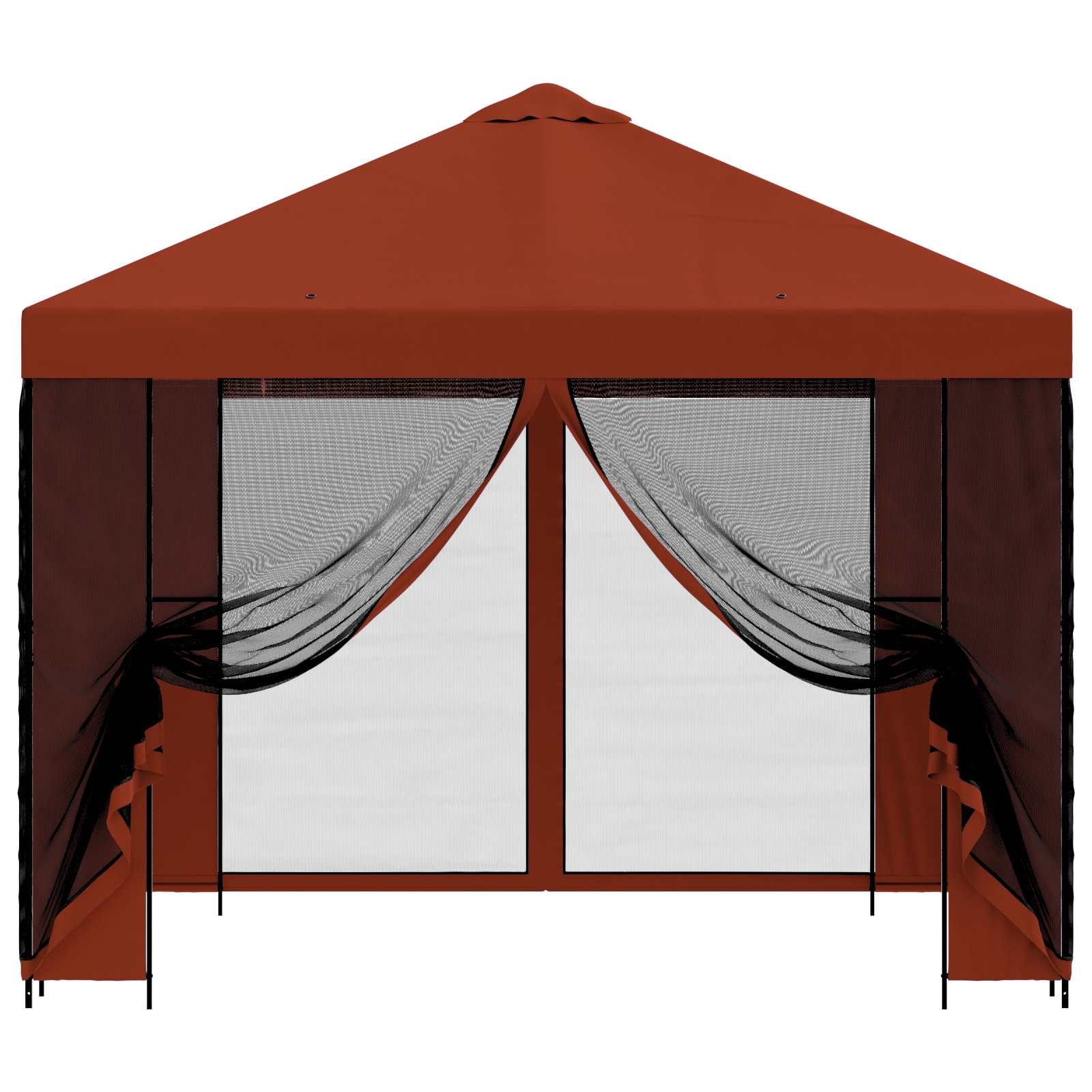 Tuin Gazebo met Zijwanden 3 x 3 m Terracotta Polyester en staal image 5