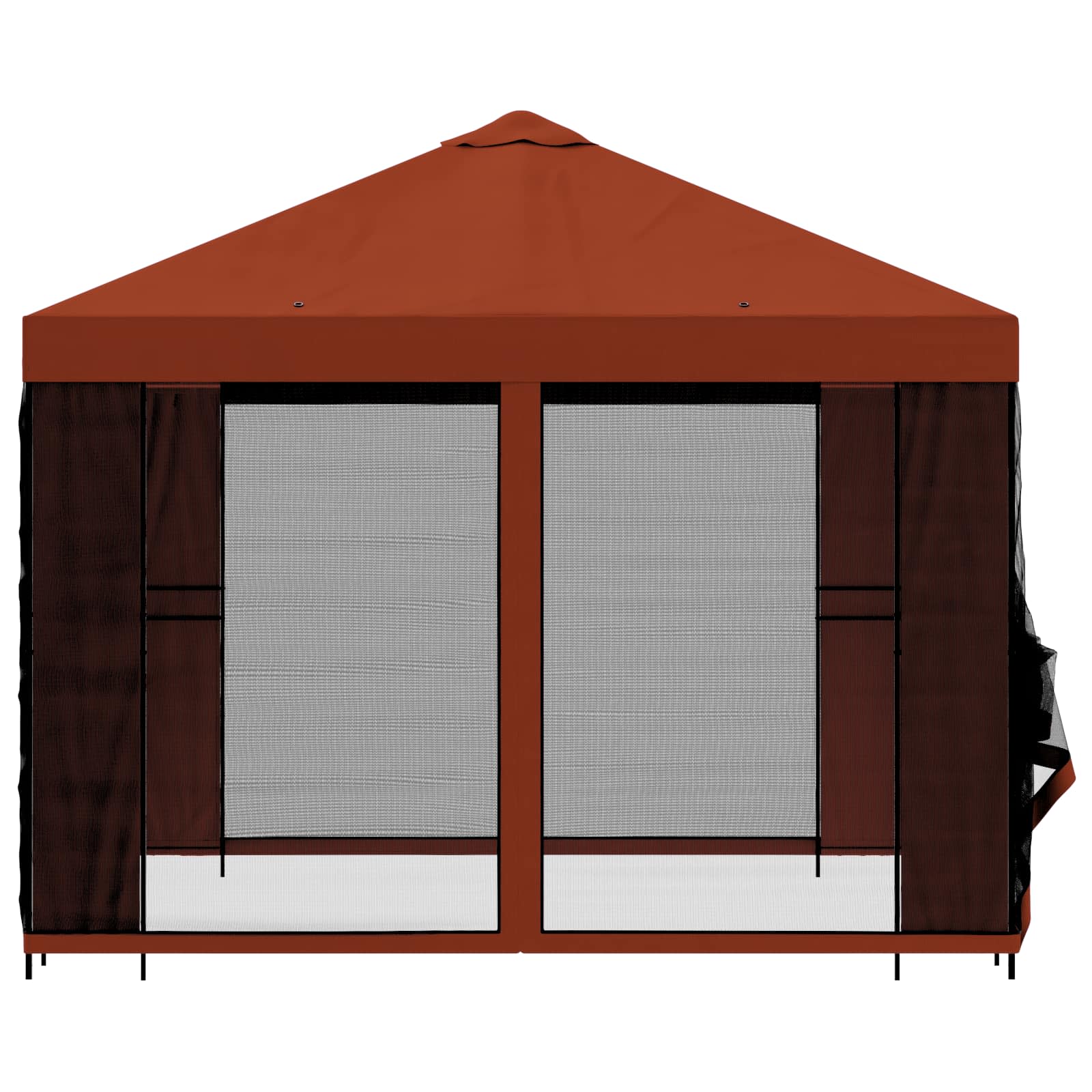 Tuin Gazebo met Zijwanden 3 x 3 m Terracotta Polyester en staal image 6