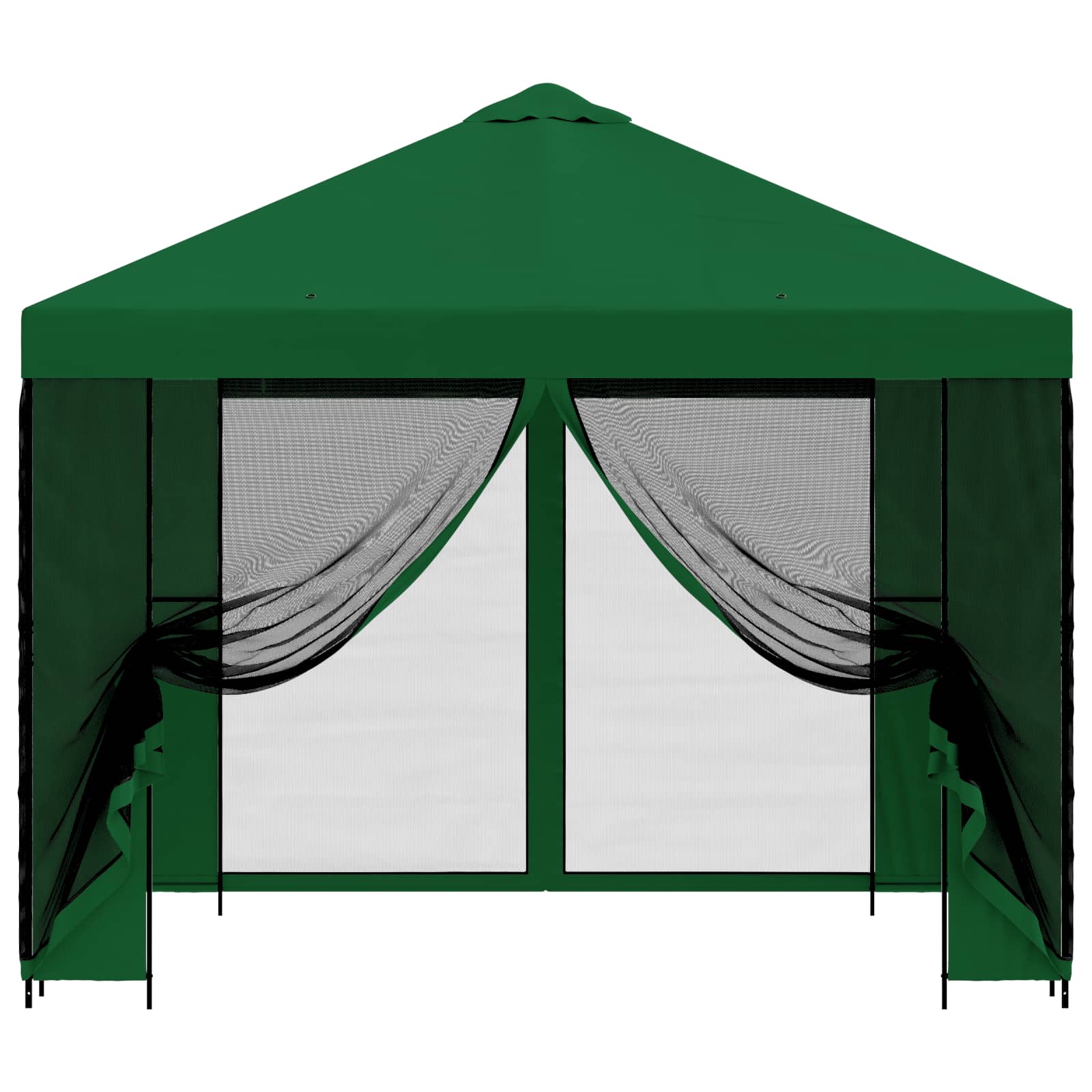 Tuin Gazebo met Zijwanden 3 x 3 m Groen Polyester en staal 190 image 5