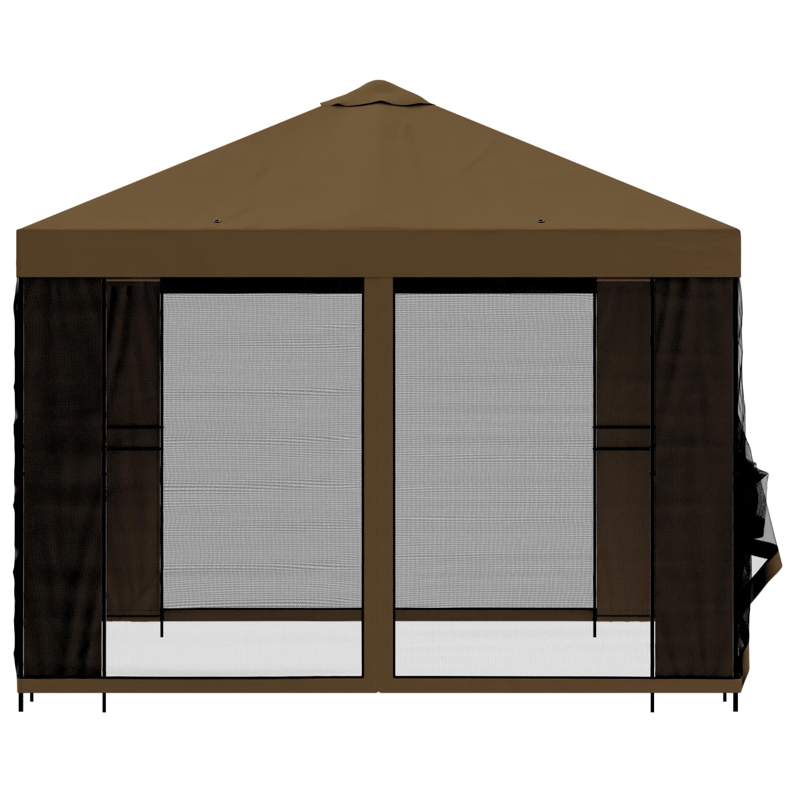 Tuin Gazebo met Zijwanden 3 x 3 m Taupe Polyester en staal 190 image 6