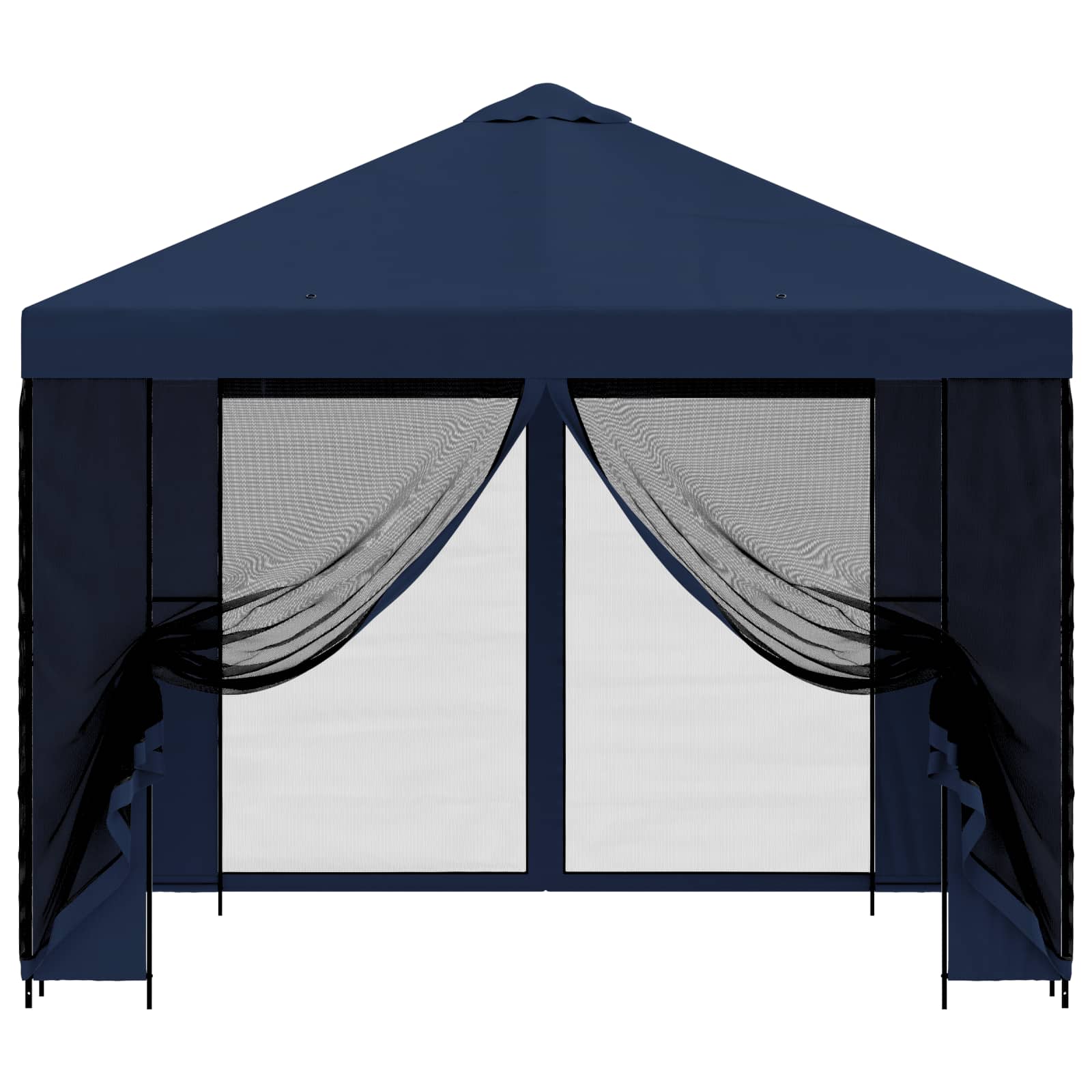 Tuin Gazebo met Zijwanden 3 x 3 m Blauw Polyester en staal 190 image 5