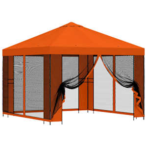 vidaXL Aia telk k&uuml;lgseintega 3 x 3 m Oranž Pol&uuml;ester ja teras 190 gsm