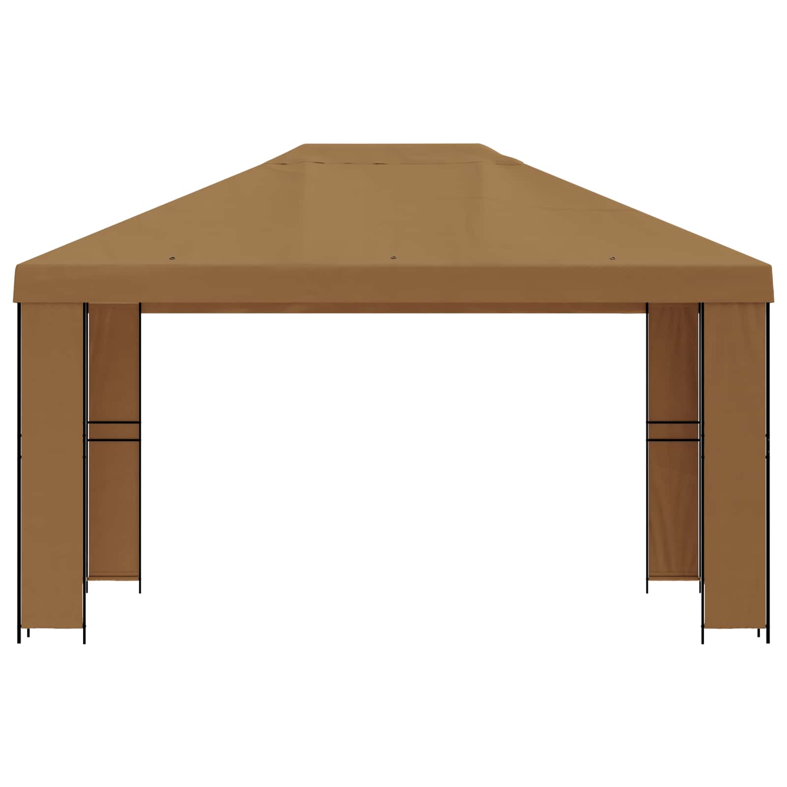Prieel 4 × 3 m Beige Polyester en staal 190 image 3