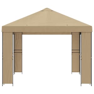 Altán 4 × 3 m Béžová Polyester a ocel 190 gsm - obrázek 4