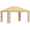 vidaXL Paviljon 4 &times; 3 m Kreemjas Pol&uuml;ester ja teras 190 gsm