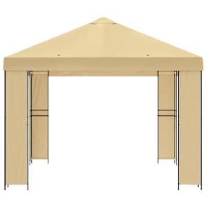 Altán 4 × 3 m Krémová Polyester a ocel 190 gsm - obrázek 4