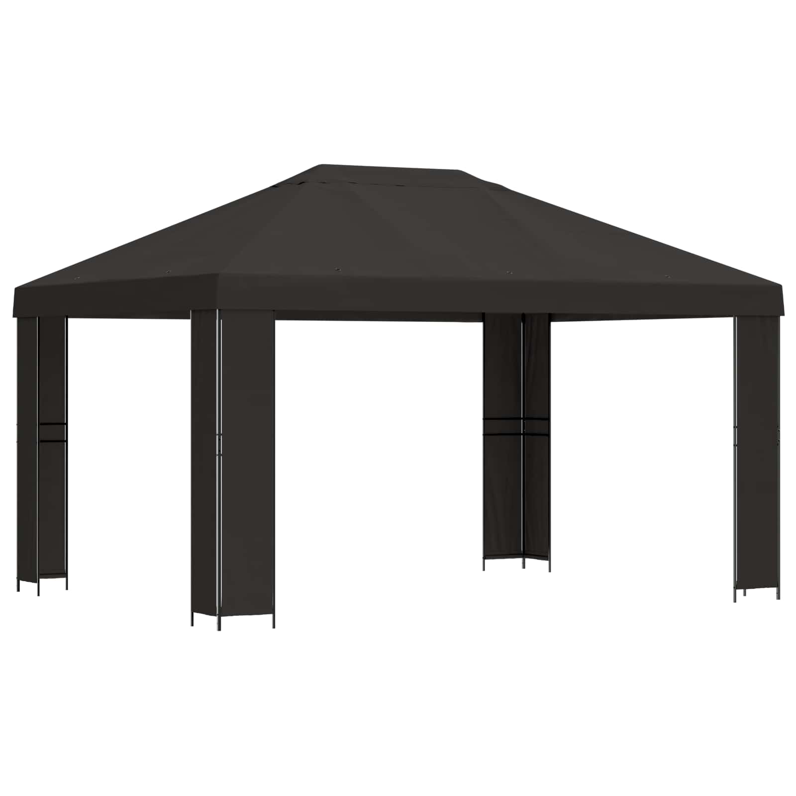 Prieel 4 × 3 m Antracietkleurig Polyester en staal 190 image 2
