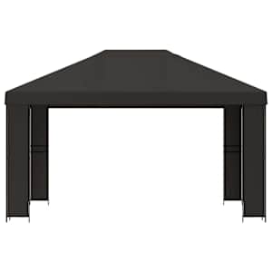 Altán 4 × 3 m Antracitová Polyester a ocel 190 gsm - obrázek 3
