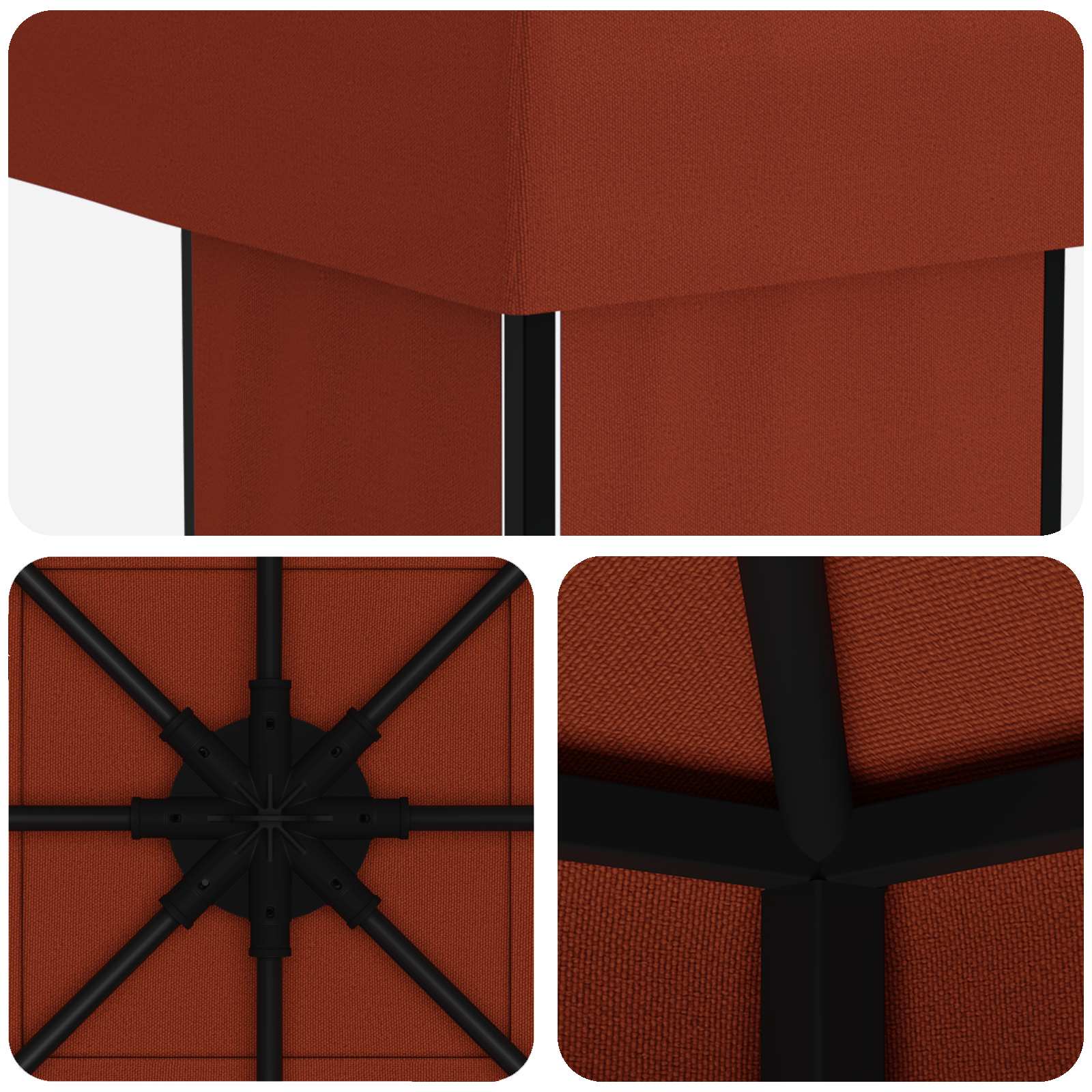 Prieel 4 × 3 m Terracotta Polyester en staal 190 image 5