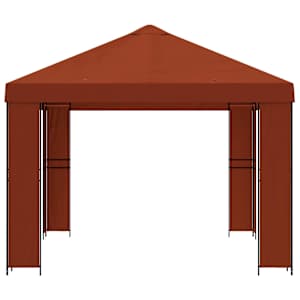 Altán 4 × 3 m Cihlová Polyester a ocel 190 gsm - obrázek 4