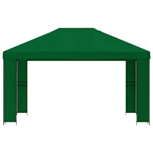 Altán 4 × 3 m Zelená Polyester a ocel 190 gsm - obrázek 3