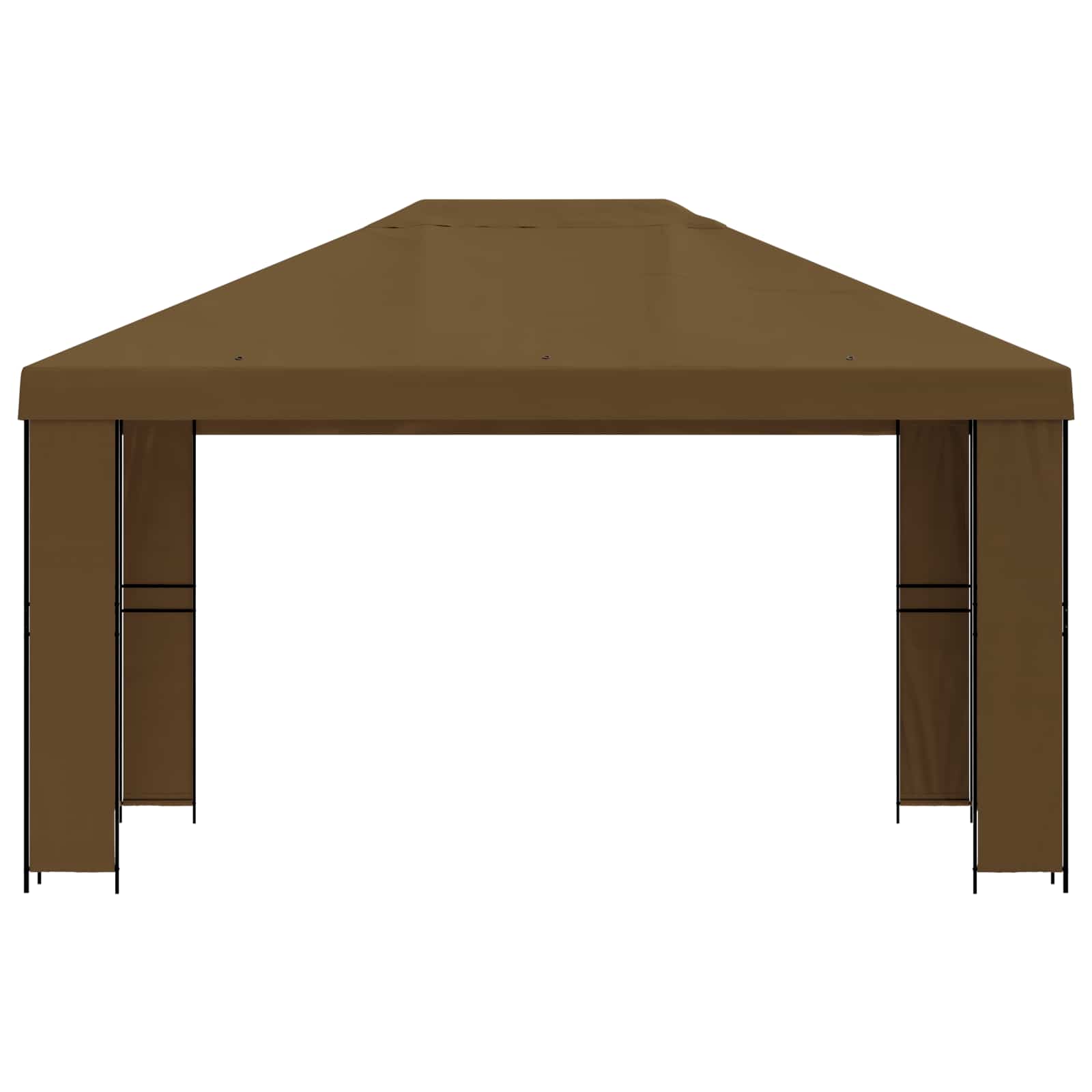 Prieel 4 × 3 m Taupe Polyester en staal 190 image 3