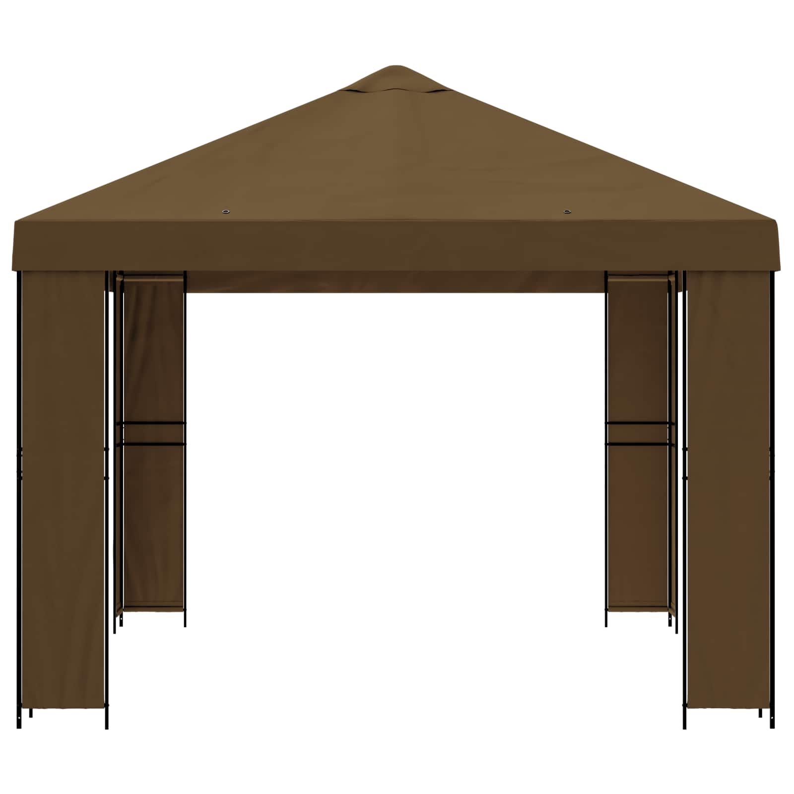 Prieel 4 × 3 m Taupe Polyester en staal 190 image 4