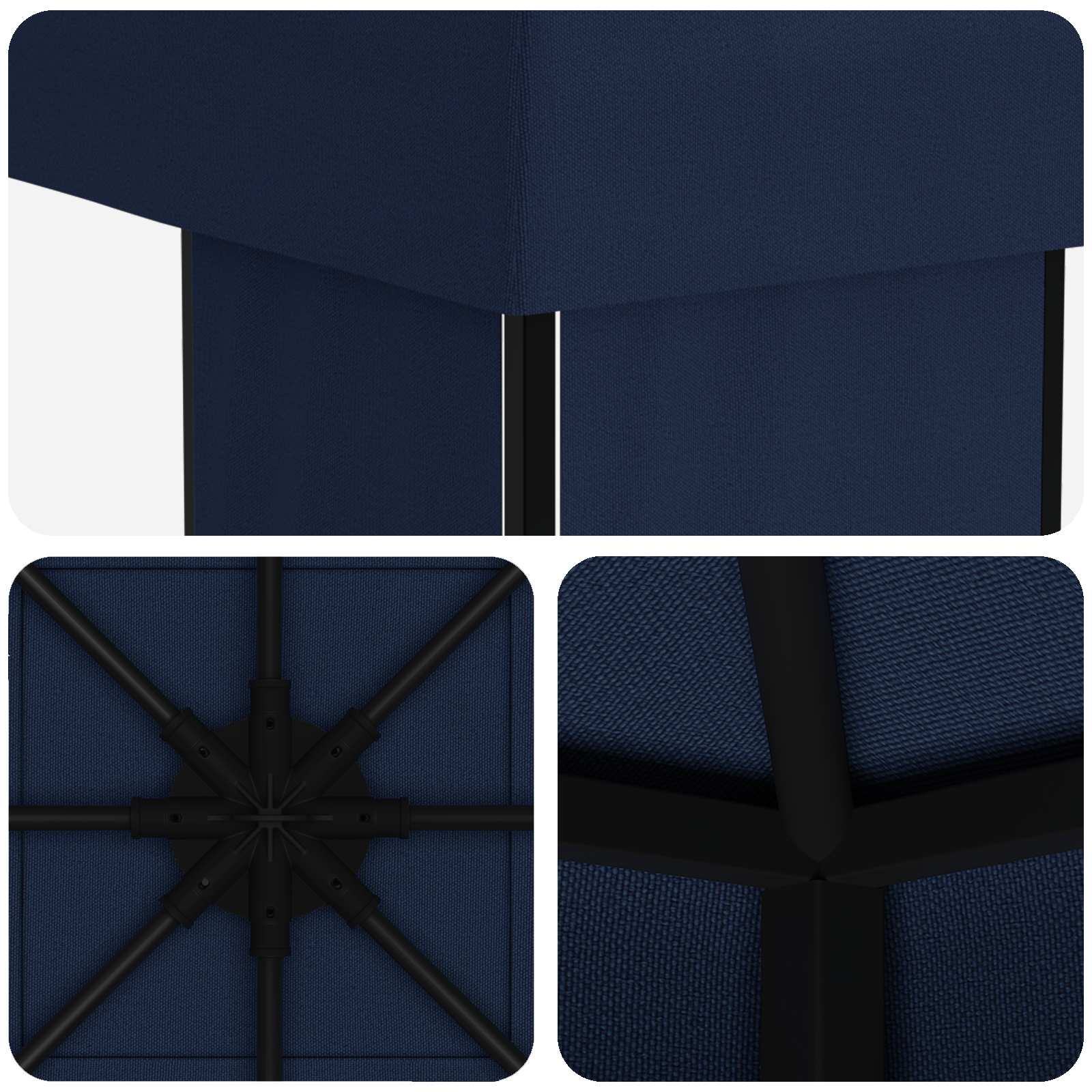 Prieel 4 × 3 m Blauw Polyester en staal 190 image 5