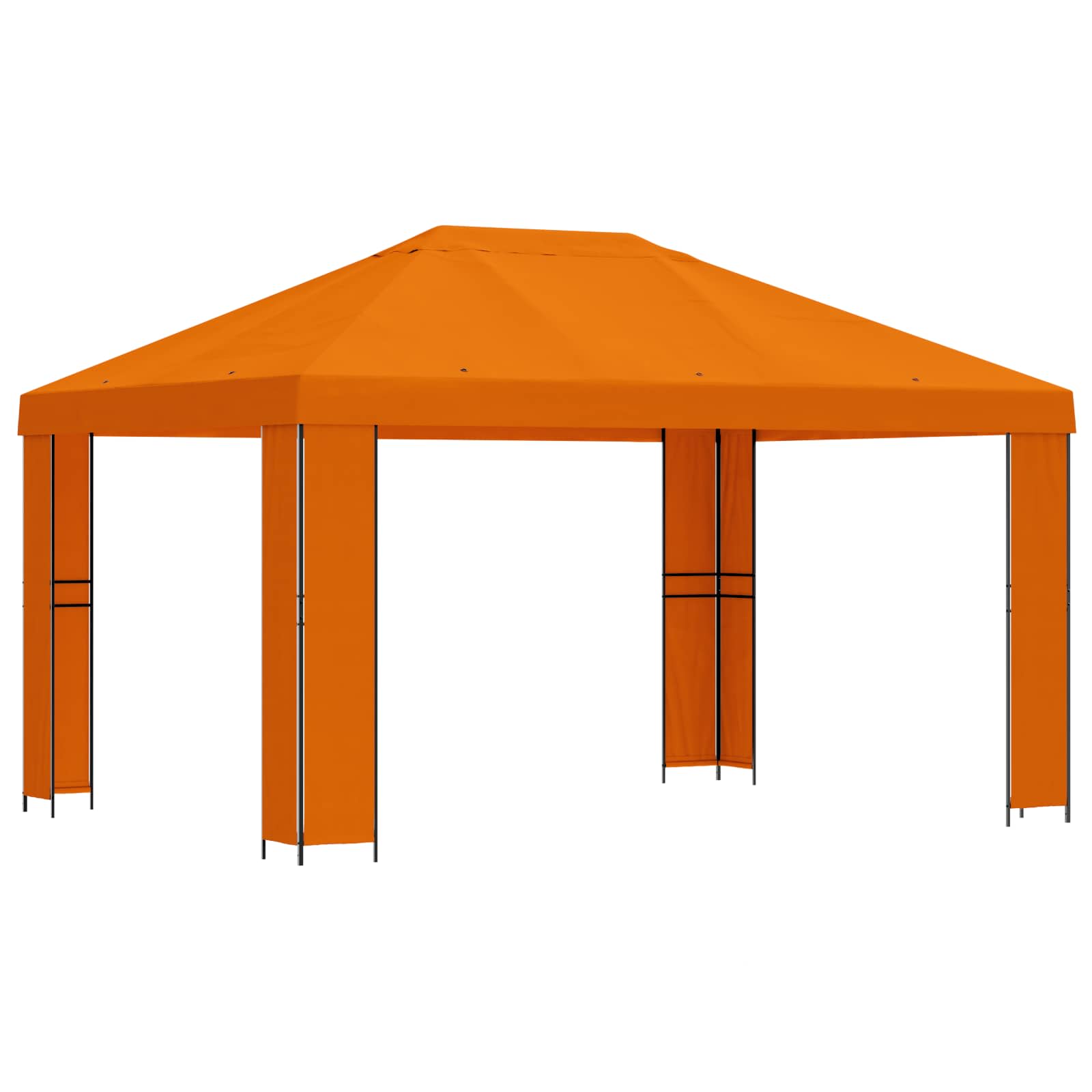 Prieel 4 × 3 m Oranje Polyester en staal 190 image 2